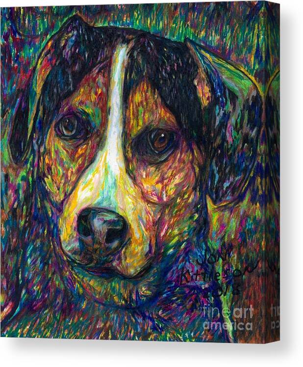 #dogs #dogsofinstagram #dog #dogstagram #puppy #doglover #dogoftheday #instadog #doglovers #doglife #pets #love #puppylove #puppies #pet #puppiesofinstagram #dogsofinsta #cute #instagram #of #petsofinstagram #dogslife #doggo #animals #ilovemydog #cats #doglove #petstagram #dogphotography #cutedogs Canvas Print featuring the drawing Chewie version 1 by Jon Kittleson