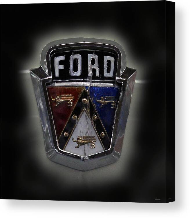 Art Canvas Print featuring the photograph Classic Ford Emblem by DB Hayes