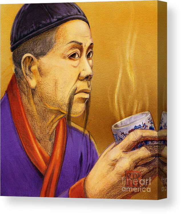 Oriental Canvas Print featuring the painting Confucian Sage by Melissa A Benson