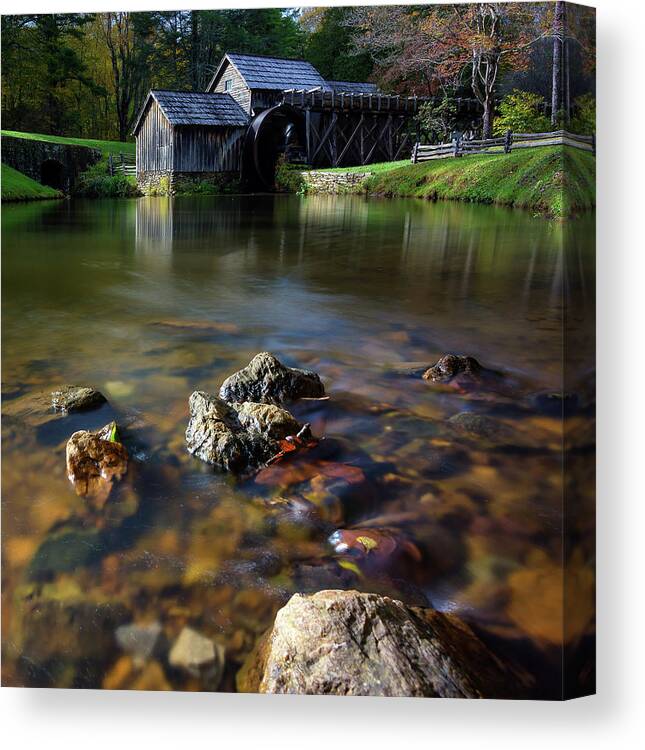 Mabry Canvas Print featuring the photograph Ducks view of Mabry Mill by Steve Hurt