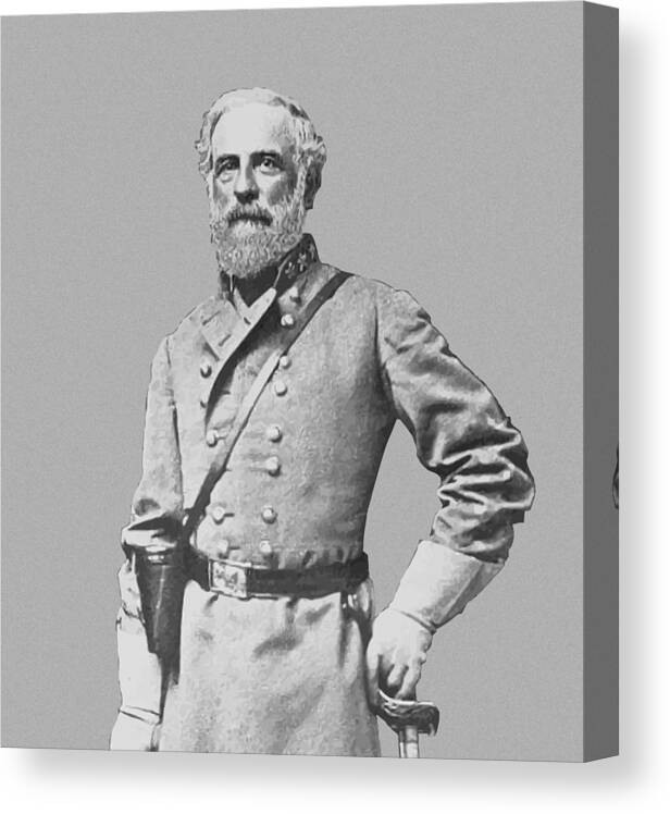 Robert E Lee Canvas Print featuring the painting General Robert E Lee by War Is Hell Store