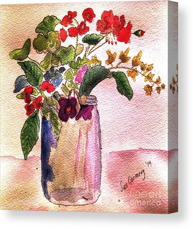 Flowers Canvas Print featuring the painting Graceful by Sue Carmony