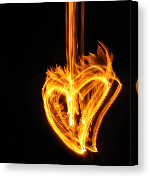 Heart Canvas Print featuring the photograph Hearts Aflame -Falling In Love by Mark Fuller