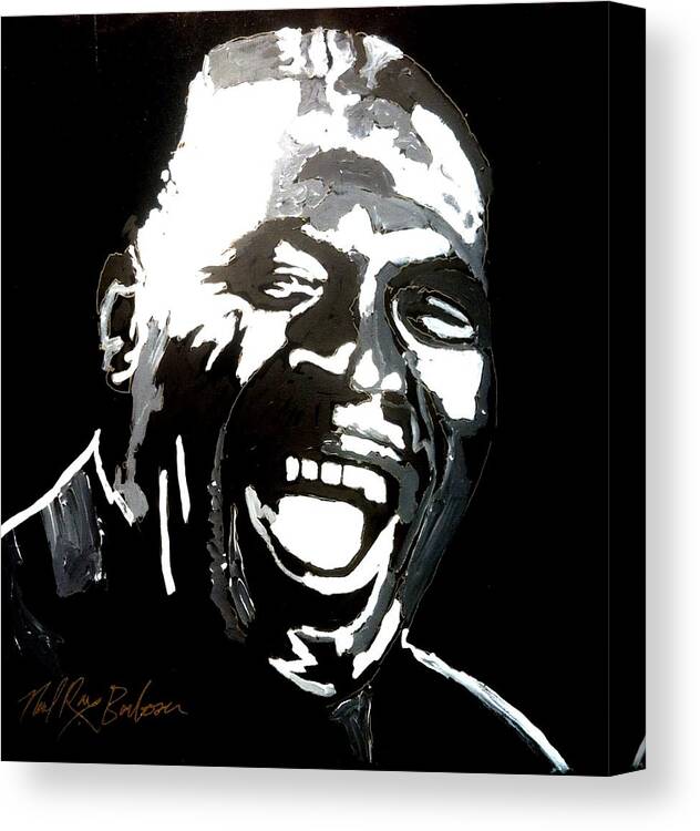 Howlin Wolf Canvas Print featuring the painting howlin Wolf by Neal Barbosa