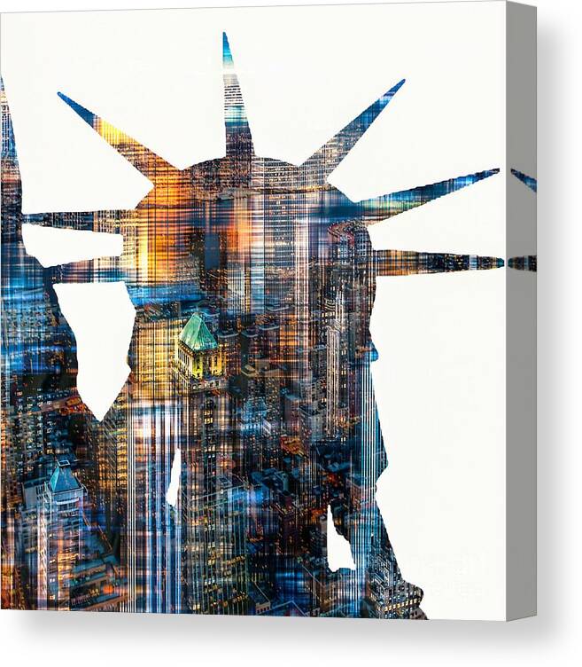 Lady Liberty Canvas Print featuring the photograph Lady Liberty by Hannes Cmarits