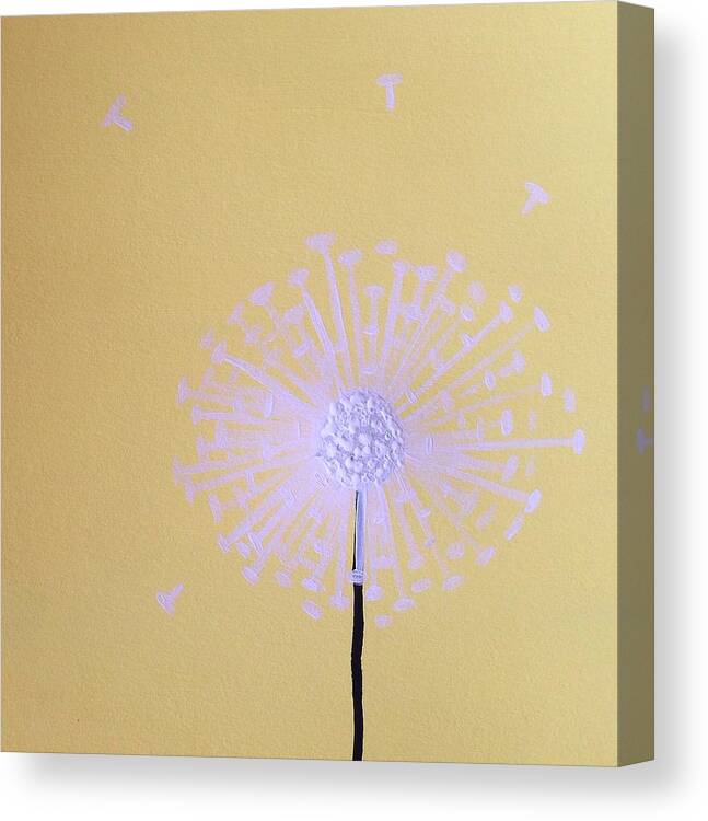 Dandelion Canvas Print featuring the photograph Make A Wish by Annie Walczyk