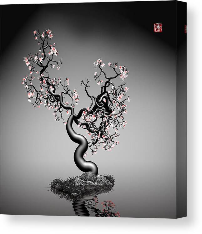 Tree Canvas Print featuring the digital art Math Tree 12 by GuoJun Pan