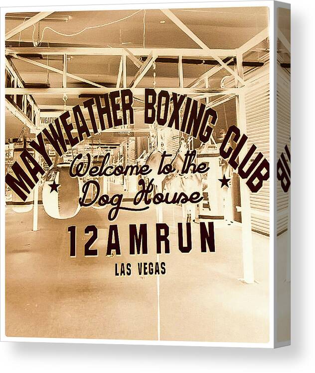 Mayweather Boxing Club Canvas Print featuring the photograph Mayweather Boxing Club by Shirley Anderson