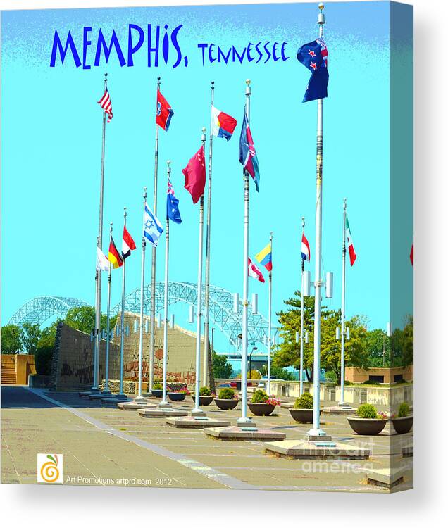 City Canvas Print featuring the digital art Memphis Today by Karen Francis