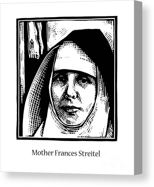 Mother Frances Streitel Canvas Print featuring the painting Mother Frances Streitel - JLMFC by Julie Lonneman