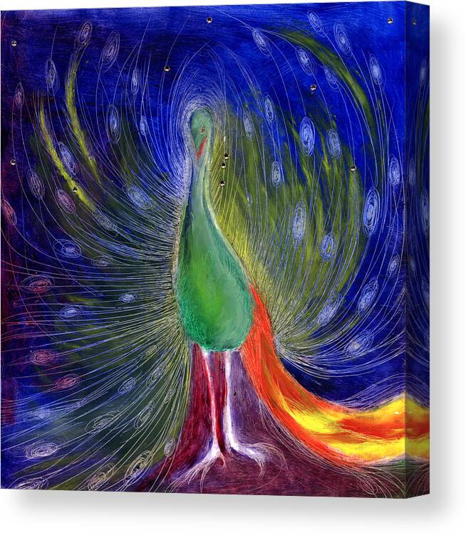 Star Canvas Print featuring the painting Night of Light by Nancy Moniz