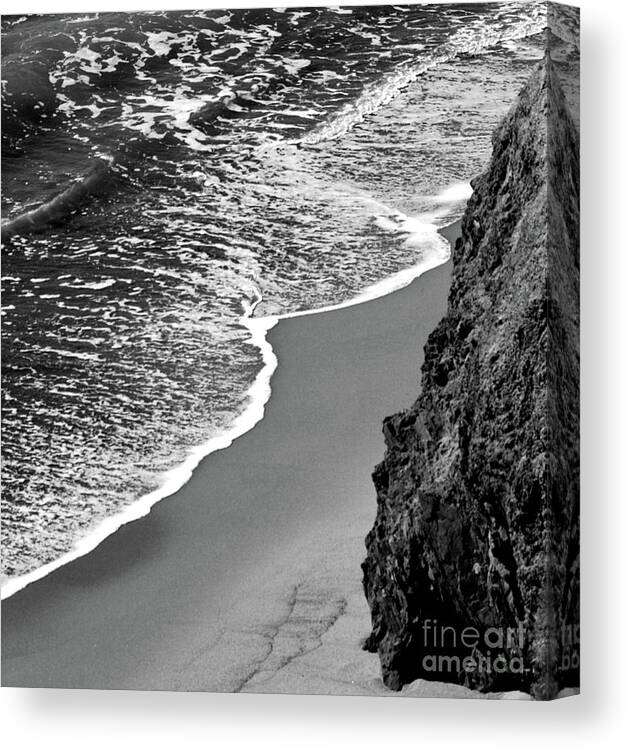 Ocean Canvas Print featuring the photograph Ocean Wave on Shore by Kimberly Blom-Roemer