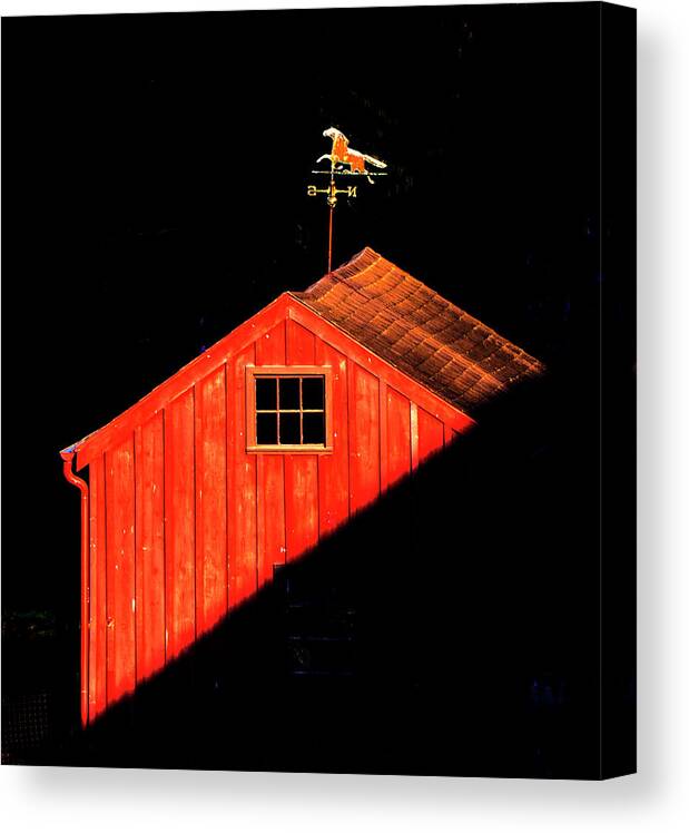 Landscape Canvas Print featuring the photograph Red Barn by Paul Ross