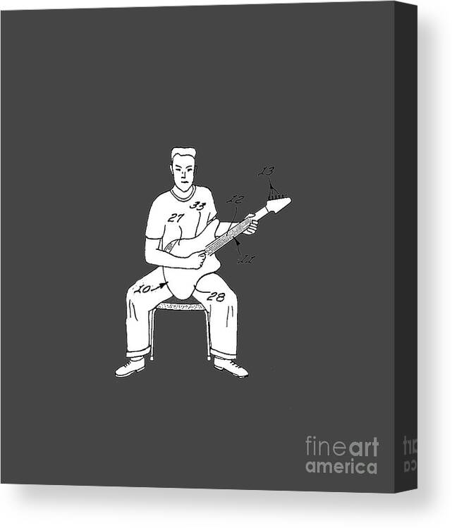 Drawing Canvas Print featuring the drawing Rock On Dude by Edward Fielding