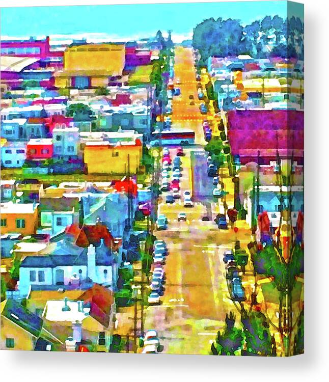 San Francisco Canvas Print featuring the photograph San Francisco Quintara View by Gina O'Brien