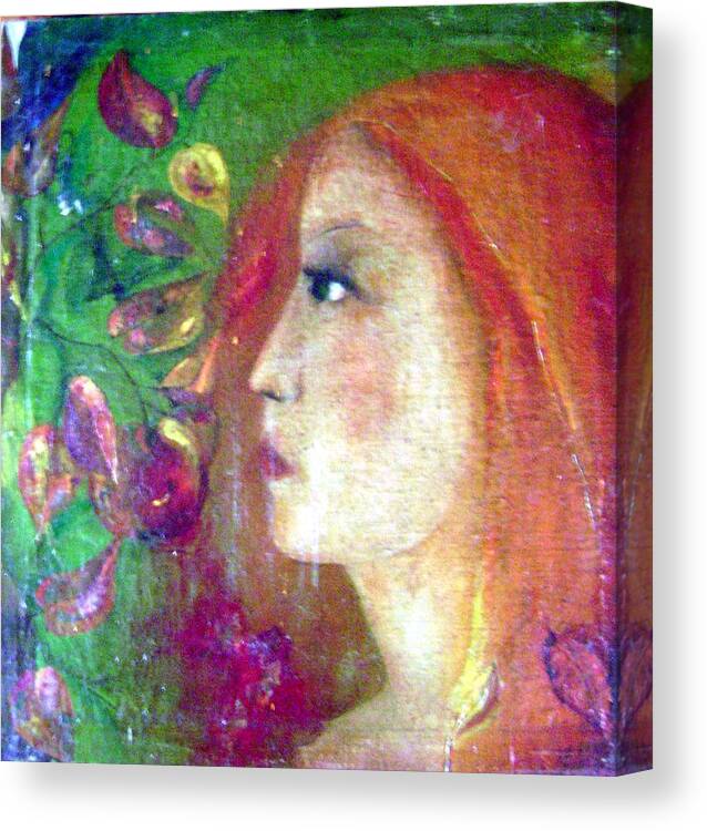 Colour Canvas Print featuring the painting She Was by Wojtek Kowalski