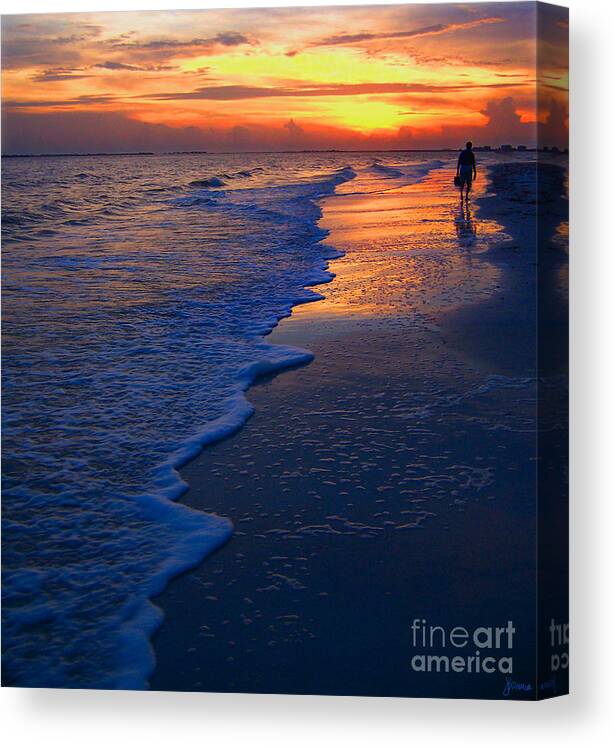 Sunset Canvas Print featuring the photograph Sunset 1 by Jeff Breiman