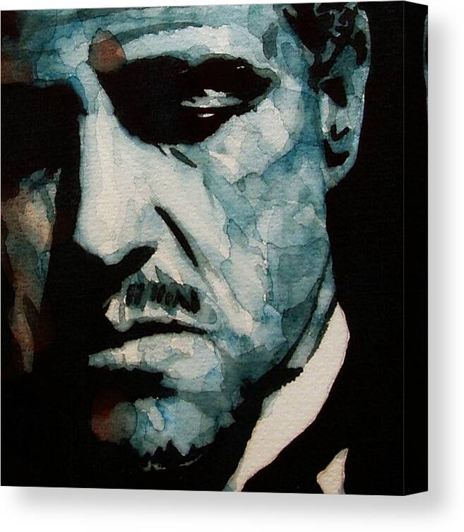 Marlon Brando Canvas Print featuring the painting The Godfather - by Paul Lovering