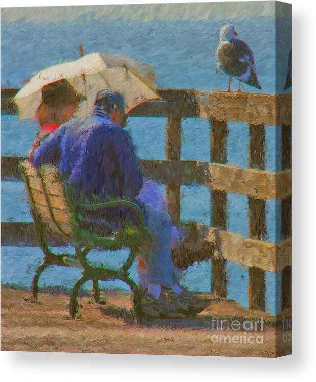 Seashore Canvas Print featuring the photograph Time Together by Tom Griffithe