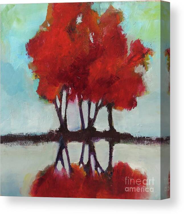 Trees Canvas Print featuring the painting Trees for Alice by Michelle Abrams