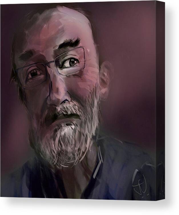 Portrait Canvas Print featuring the painting Untitled - 26Nov2016 by Jim Vance