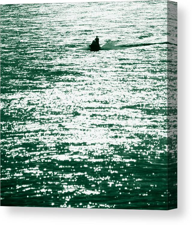 Water Canvas Print featuring the photograph Water Rider by Charles Benavidez