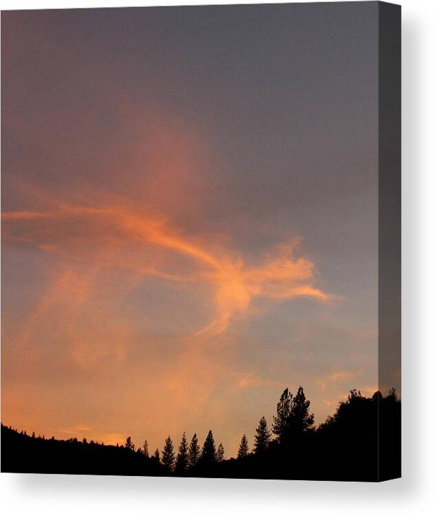 Sky Canvas Print featuring the photograph Where Angels Dance by Marie Neder