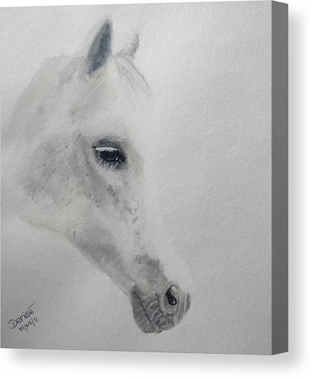 Horse Canvas Print featuring the painting White Magic by Denise Hills