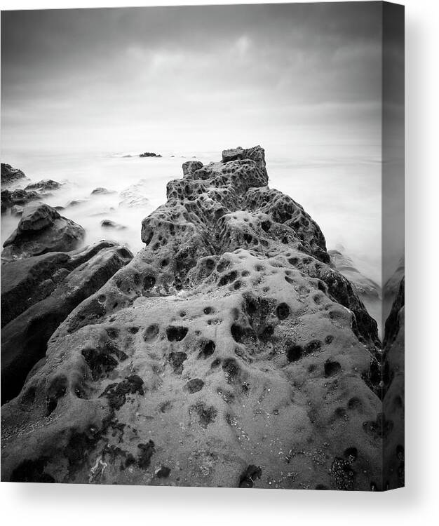 San Diego Canvas Print featuring the photograph Windansea Foggy Shore by William Dunigan
