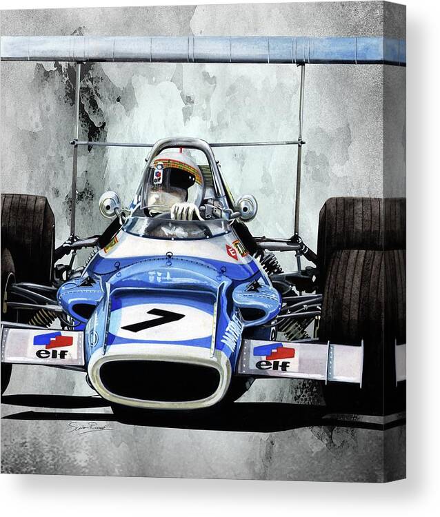 Art Canvas Print featuring the painting 1969 Matra MS80 by Simon Read