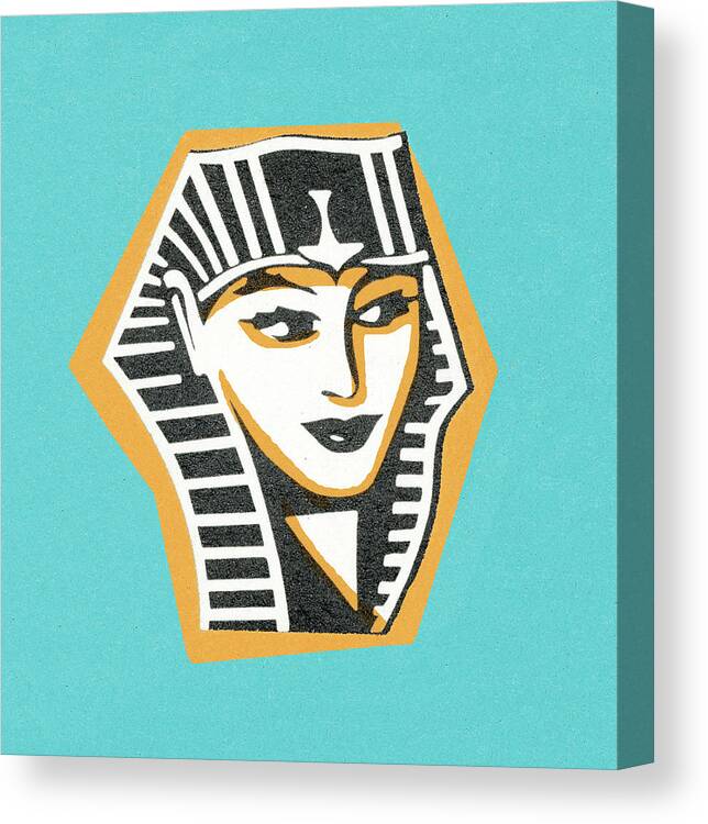 Ancient Canvas Print featuring the drawing Egyptian woman by CSA Images