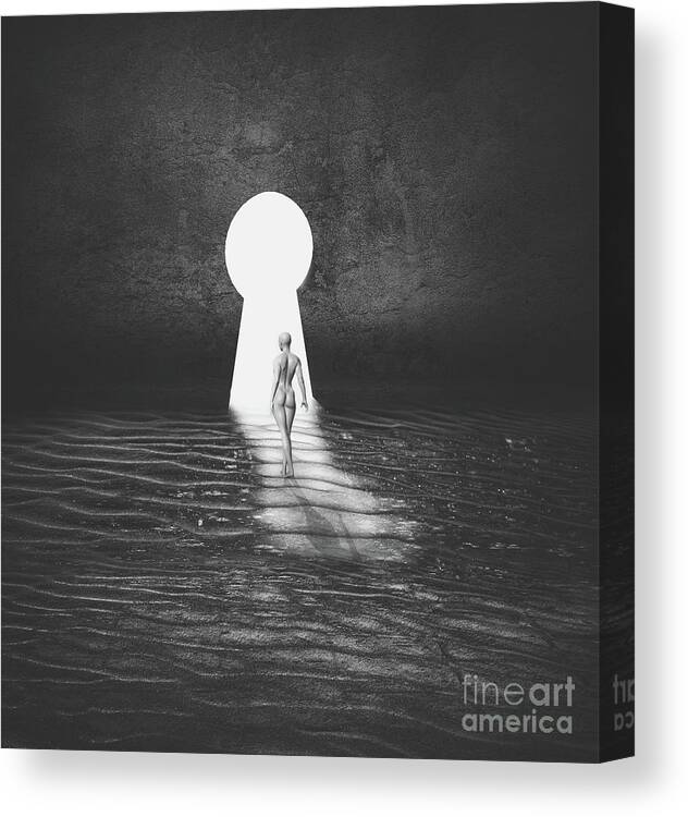 Conceptual Canvas Print featuring the photograph Find Your Way by Jacky Gerritsen