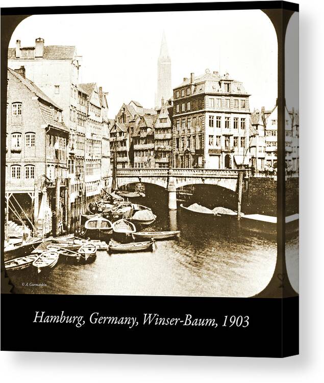 Winser-baum Canvas Print featuring the photograph Hamburg, Germany, Winser-Baum, 1903 by A Macarthur Gurmankin