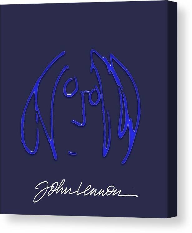 John Lennon Canvas Print featuring the photograph John Lennon Give Peace A Chance by Marvin Blaine