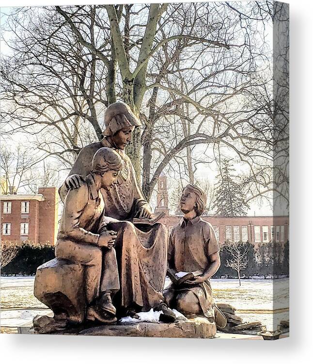 Statue Canvas Print featuring the photograph Mother Seton by Paul Kercher