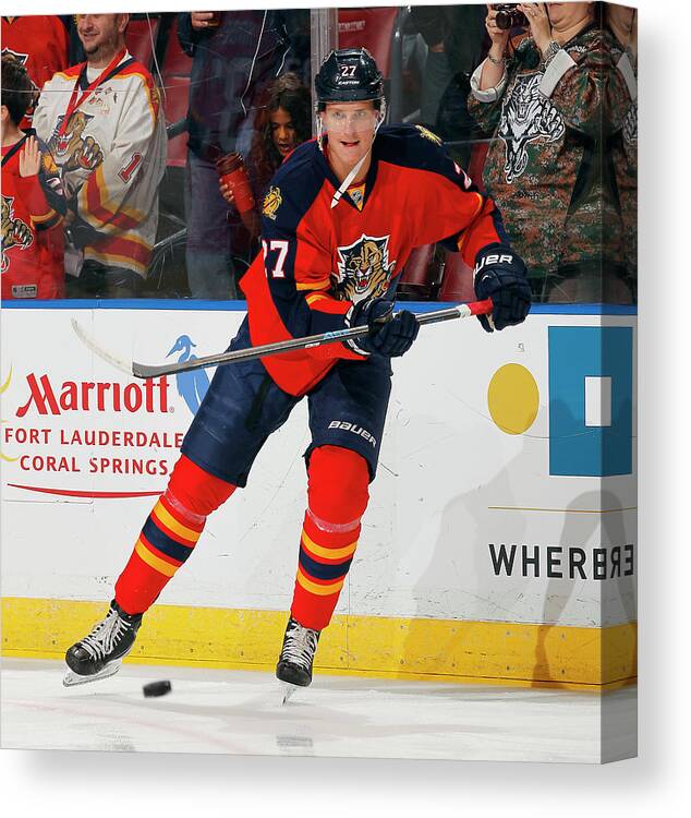 National Hockey League Canvas Print featuring the photograph Ottawa Senators V Florida Panthers by Eliot J. Schechter