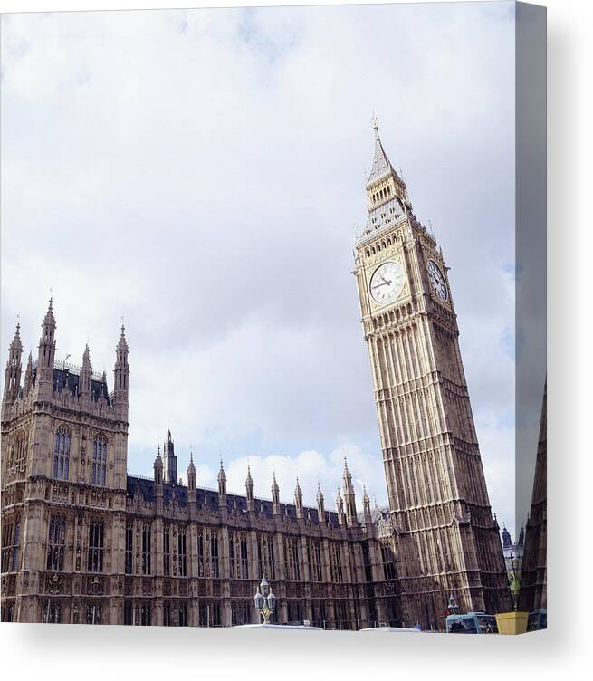 Built Structure Canvas Print featuring the photograph Palace Of Westminster And Big Ben by David De Lossy