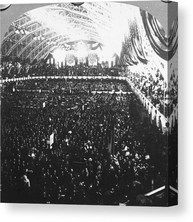 Crowd Canvas Print featuring the photograph Republican National Convention by Keystone