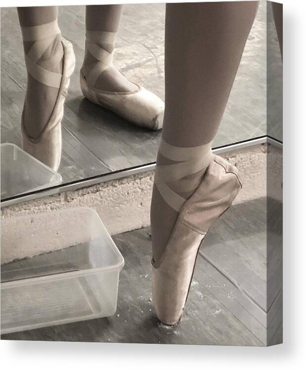 Pointe Shoe Canvas Print featuring the photograph Rosin by Melissa OGara