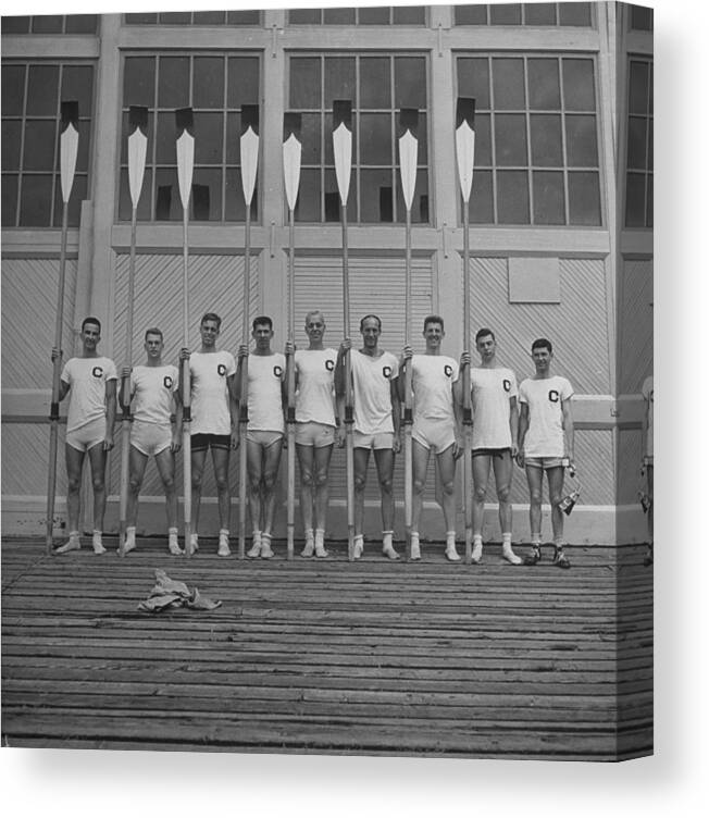 Team Photo Canvas Print featuring the photograph Sports Rowing by Charles Steinheimer