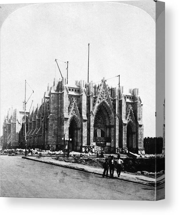 St. Patrick's Cathedral Canvas Print featuring the photograph St. Patricks Cathedral Under by Graphic House