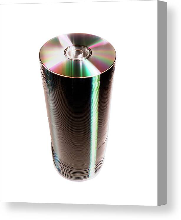 Campy Canvas Print featuring the drawing Stack of Cd's by CSA Images