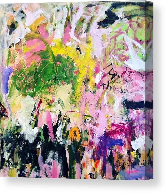 Abstract Canvas Print featuring the painting Summer Love by Sandy Welch