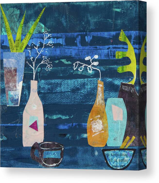 Tea Canvas Print featuring the mixed media Take Tea and See One by Julia Malakoff
