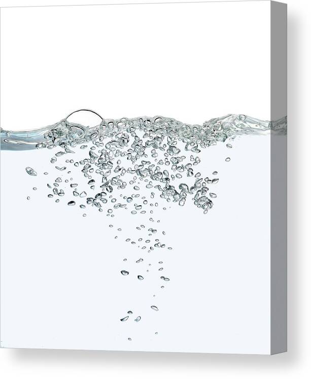 Underwater Canvas Print featuring the photograph Water Bubbles by Plainview