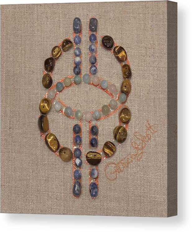 Adinkra Canvas Print featuring the mixed media With Time by Patrice Scott