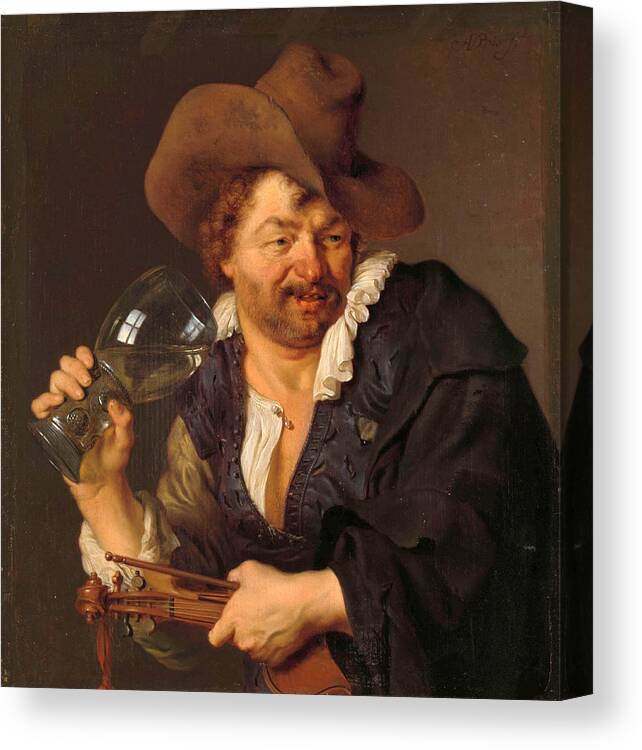 Ary De Vois Canvas Print featuring the painting The Merry Fiddler #3 by Ary de Vois