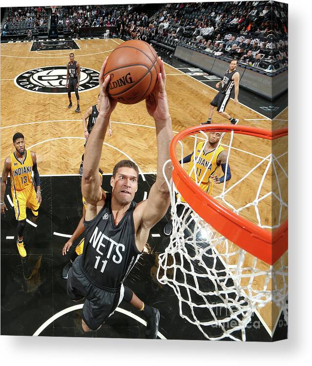 Brook Lopez Canvas Print featuring the photograph Brook Lopez by Nathaniel S. Butler