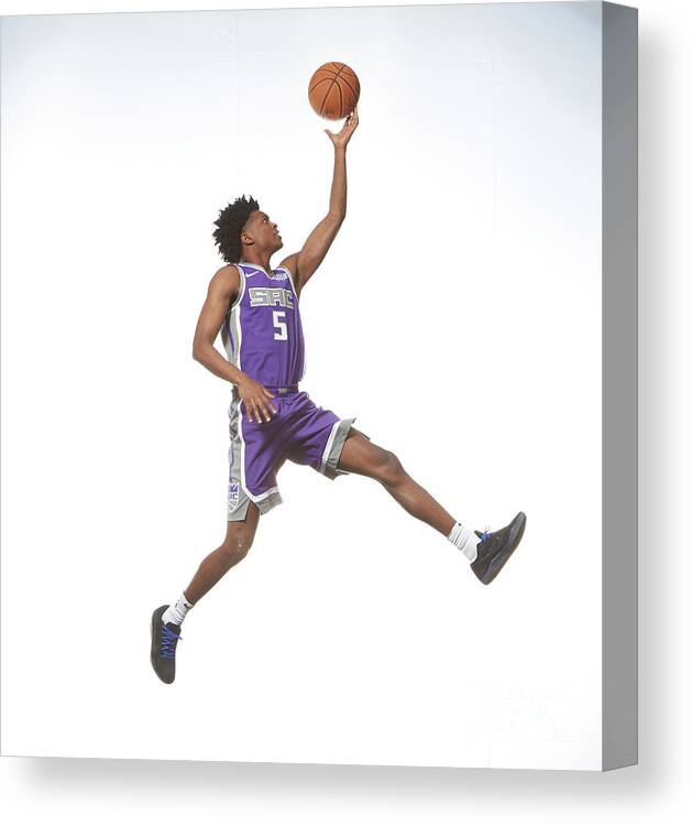 Nba Pro Basketball Canvas Print featuring the photograph De'aaron Fox by Nathaniel S. Butler