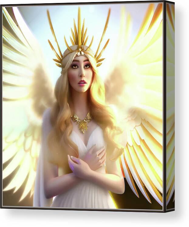 Healer Canvas Print featuring the mixed media Angel Seraph by Shawn Dall